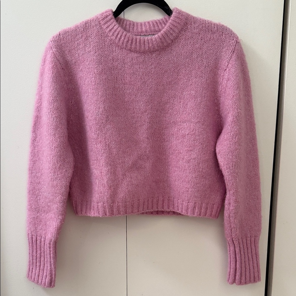 Zara Soft Pink Crew Neck Sweater